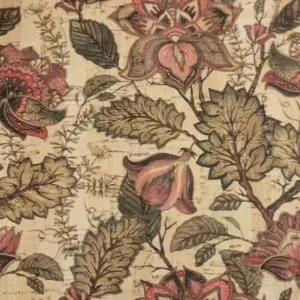 This is a flowers printed pattern on cork fabric