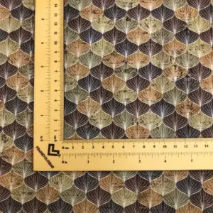 This is a abstract printed pattern on cork fabric