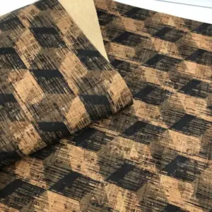 This is a abstract printed pattern on cork fabric