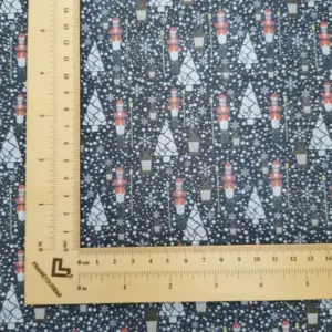 This is a christmas printed pattern on cork fabric