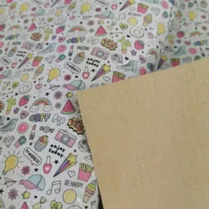 This is a fashion printed pattern on cork fabric