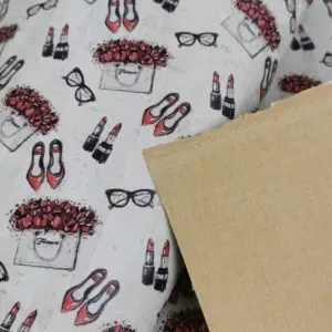 This is a fashion printed pattern on cork fabric