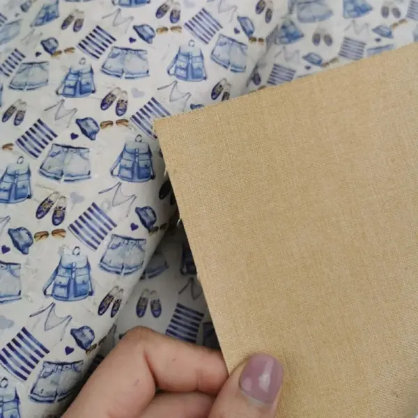 This is a fashion printed pattern on cork fabric