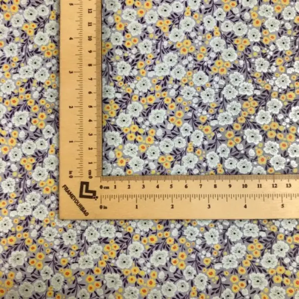 This is a flowers printed pattern on cork fabric