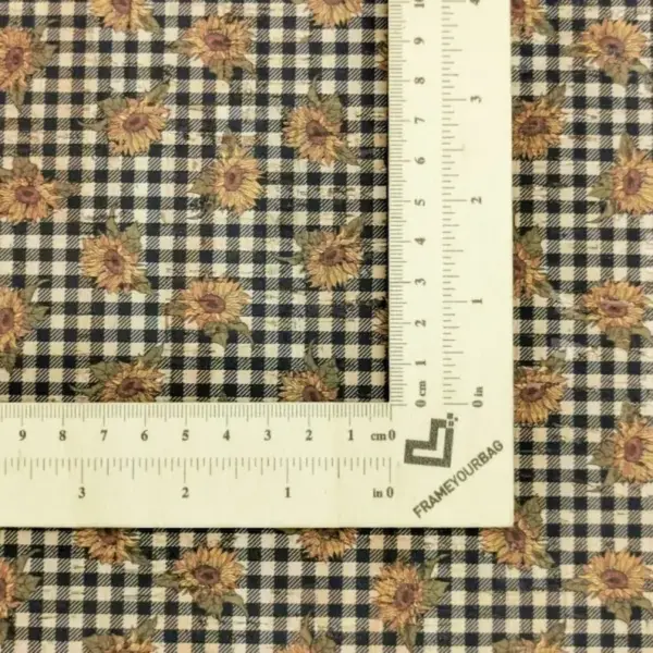 This is a flowers printed pattern on cork fabric