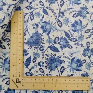 This is a flowers printed pattern on cork fabric