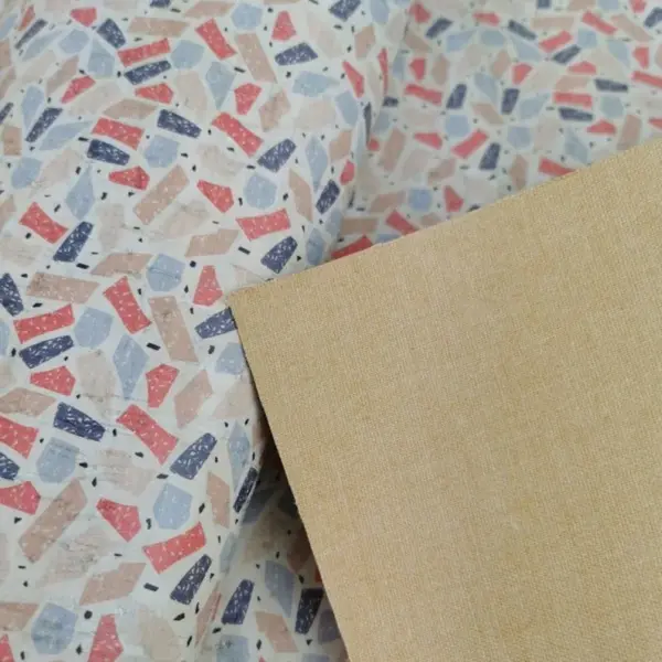 This is a marble printed pattern on cork fabric