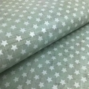 This is a stars printed pattern on cork fabric