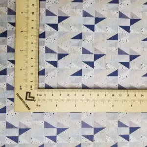 This is a triangle printed pattern on cork fabric