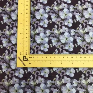 This is a flowers printed pattern on cork fabric