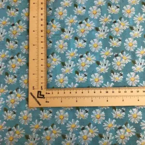 This is a flowers printed pattern on cork fabric