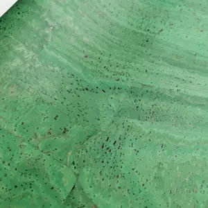 This is a forest green cork fabric