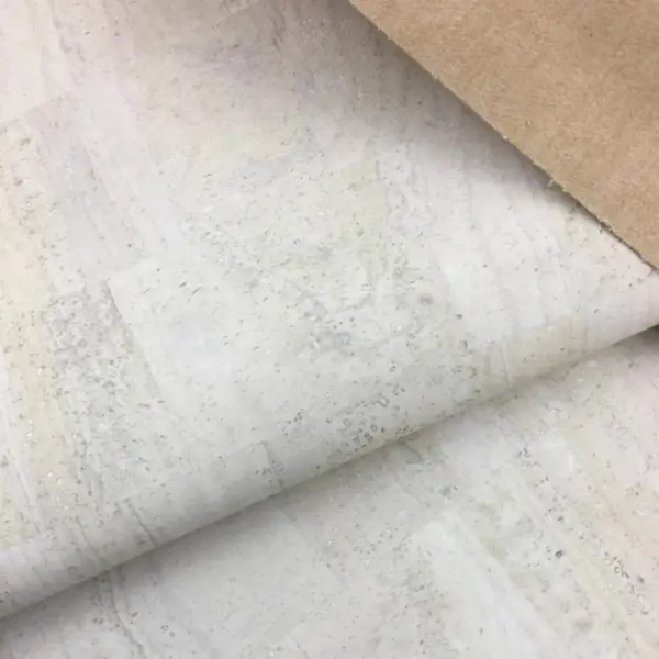 This is a white cork fabric