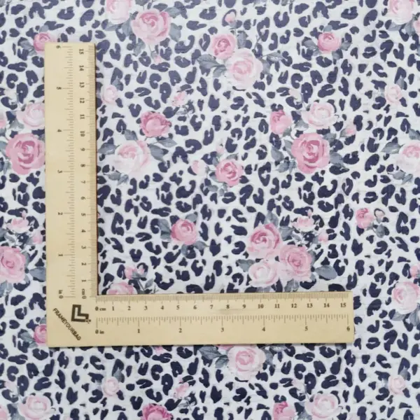 This is a leopard printed pattern on cork fabric