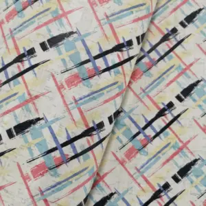 This is a plaid printed pattern on cork fabric