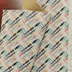 This is a plaid printed pattern on cork fabric