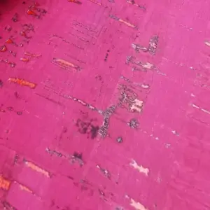 This is a fuchsia rustic cork fabric