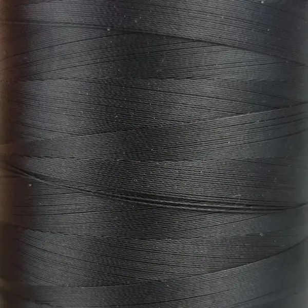 This is a black polyester sewing thread