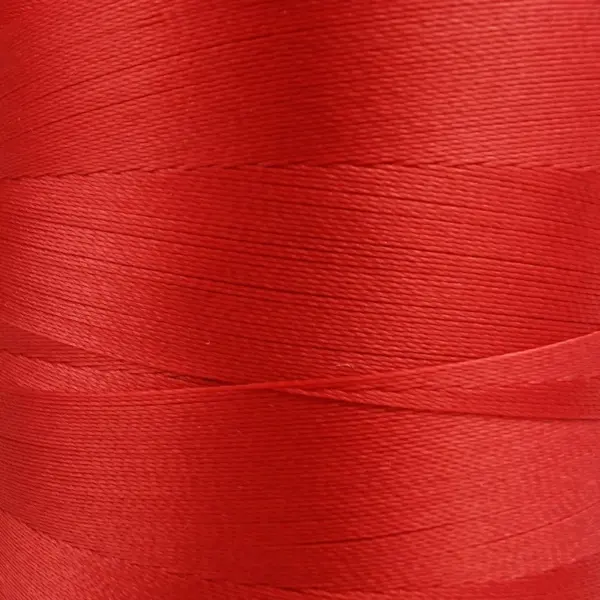 This is a deep red polyester sewing thread