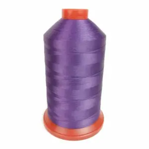 This is a purple polyester sewing thread