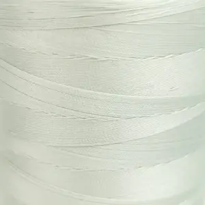 This is a white polyester sewing thread